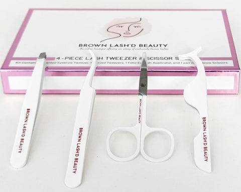 4-Piece Lash Tweezer & Scissor Set