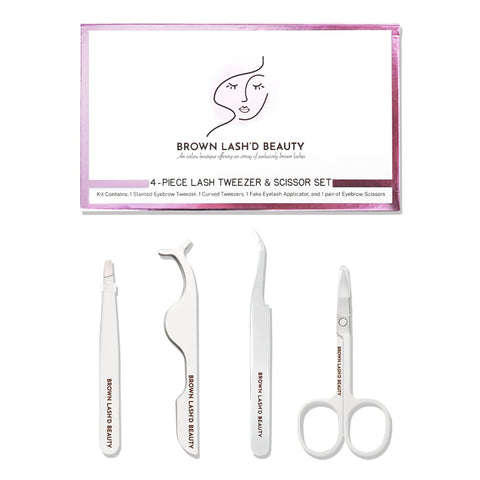 4-Piece Lash Tweezer & Scissor Set
